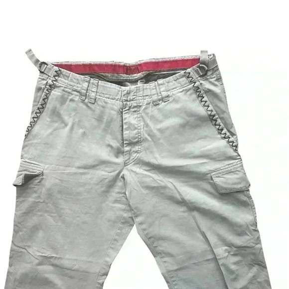 Hugo Boss Cargo Pants Men's L Ivory Straight Leg Button Pockets Cotton Bottoms. - Picture 3 of 12